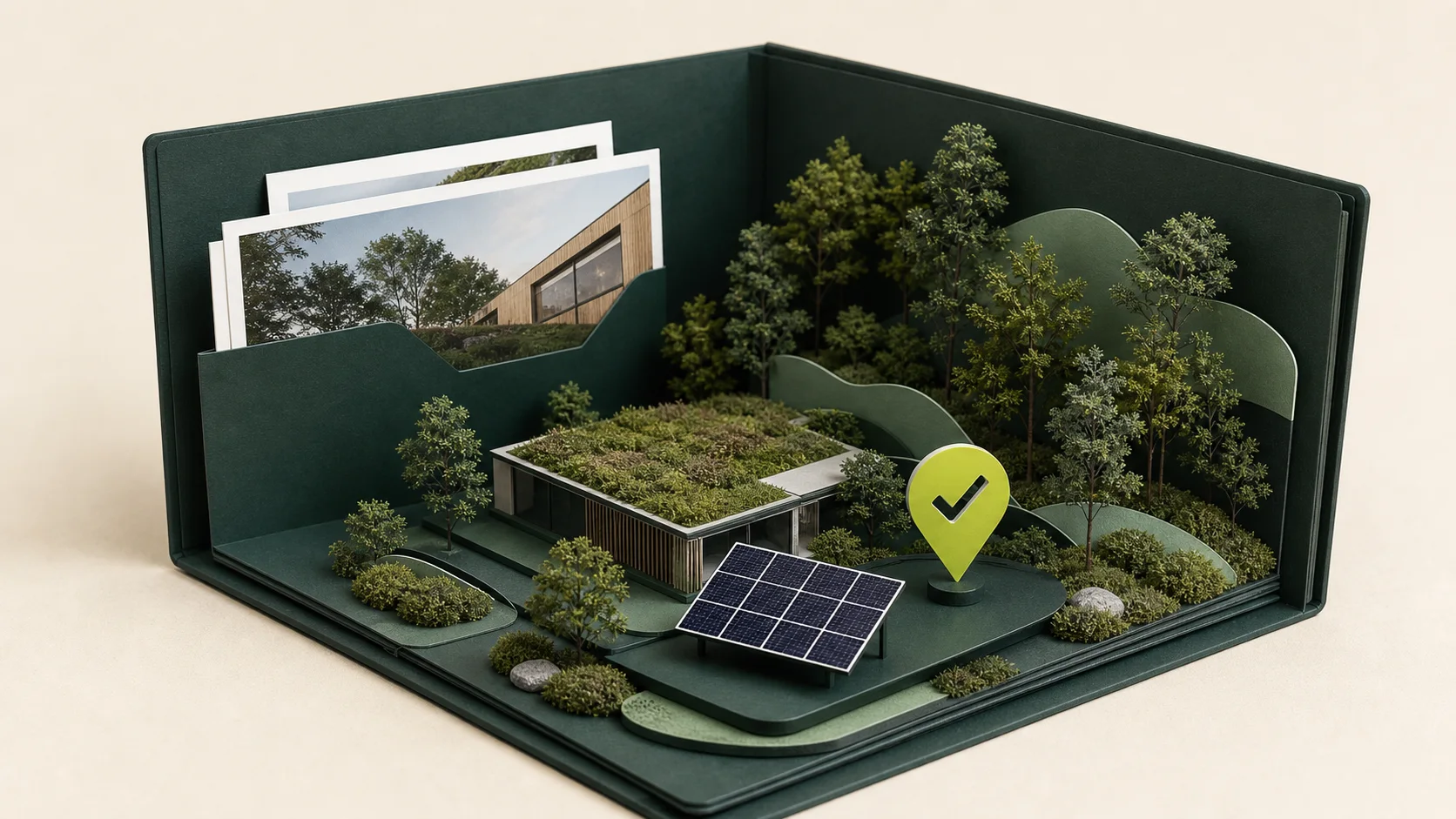 Projectdossier met zonnepanelen en bewijsstukken